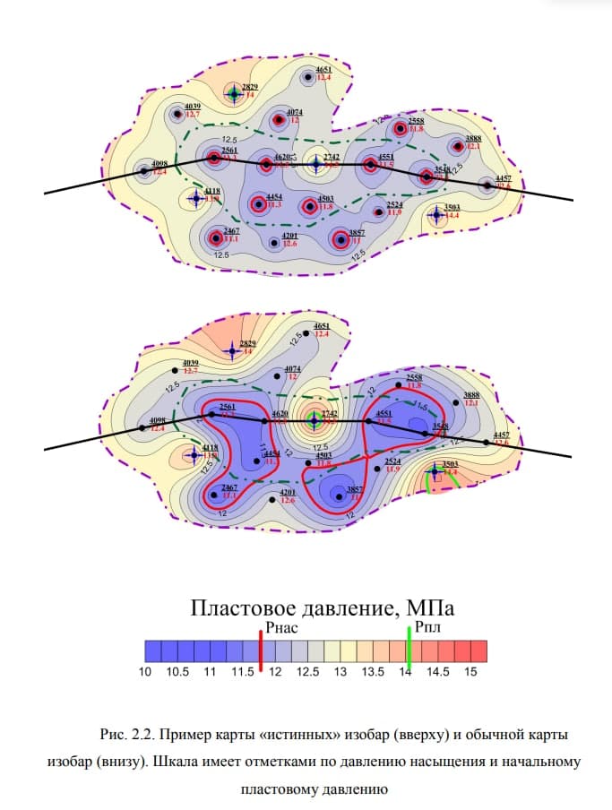 Карта с текущими данными